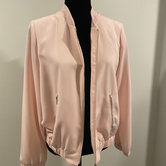 Calvin Klein light pink bomber-style jacket - Picture 2 of 3